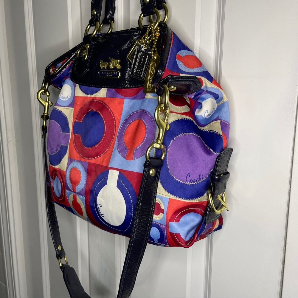 Coach Limited Edition Madison Op Art Julianne Bag Tote Handbag Purse 13253 🔥🔥🔥 - Picture 3 of 16